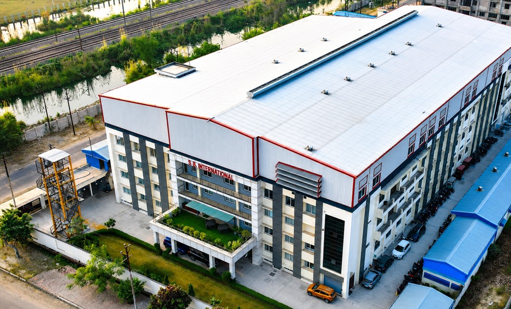 The SB International factory building from the air